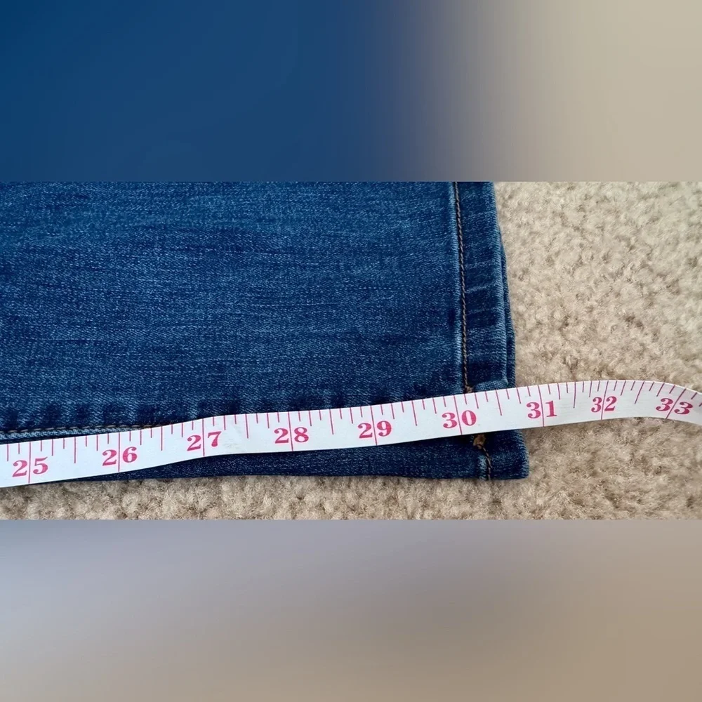 Kut from the Kloth Women’s Dark Blue Mid  Rise Straight Jeans Size 14